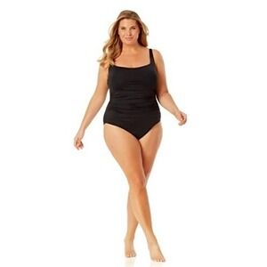 Anne‎ Cole Anne Cole Anne Cole Classic Square Neck One-Piece Size XL 18